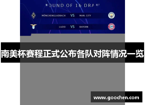 南美杯赛程正式公布各队对阵情况一览 南美杯赛程正式公布各队对阵情况一览