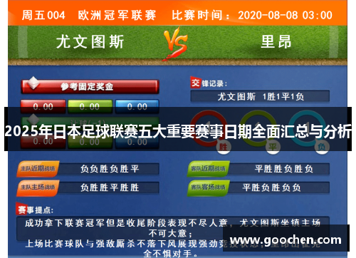 2025年日本足球联赛五大重要赛事日期全面汇总与分析 2025年日本足球联赛五大重要赛事日期全面汇总与分析