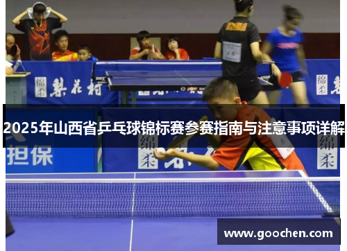 2025年山西省乒乓球锦标赛参赛指南与注意事项详解